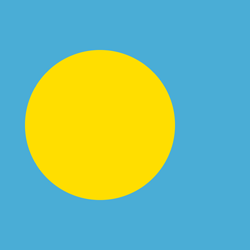 Palau Flagge anmalen