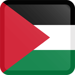 Drapeau de la Palestine - Bouton Carré