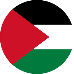 Drapeau de la Palestine - Rond