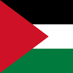 Flagge von Palästina - Quadrat
