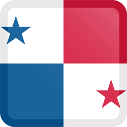 Vlag van Panama - Knop Vierkant