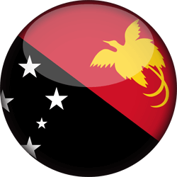 Flagge von Papua-Neu-Guinea - 3D Runde
