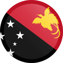 Drapeau de la Papouasie-Nouvelle -Guinée - Bouton Rond