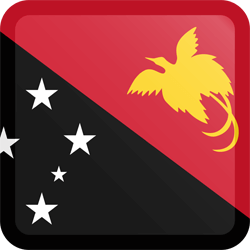 Flag of Papua New Guinea - Button Square