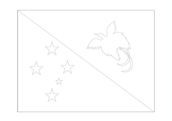 Flag of Papua New Guinea - A4