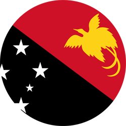 Drapeau de la Papouasie-Nouvelle -Guinée - Rond