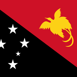 Drapeau de la Papouasie-Nouvelle -Guinée - Carré