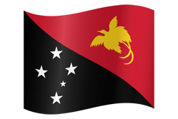 Drapeau de la Papouasie-Nouvelle -Guinée - Ondulation