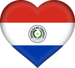 Drapeau du Paraguay - Coeur 3D