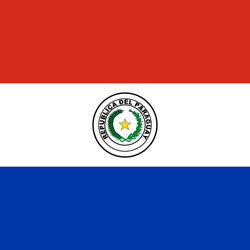 Flagge von Paraguay - Quadrat
