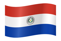 Flagge von Paraguay - Winken