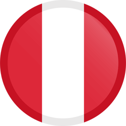Vlag van Peru - Knop Rond