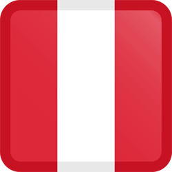 Vlag van Peru - Knop Vierkant