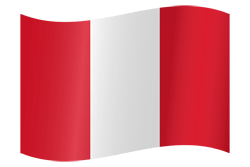 Flagge von Peru - Winken