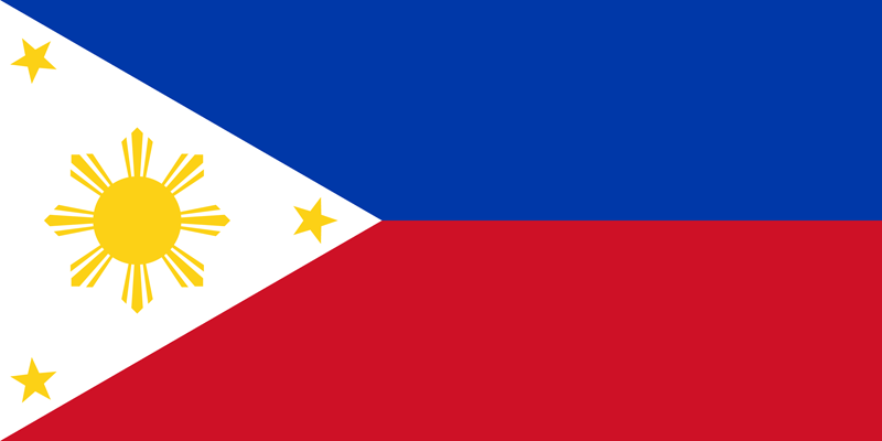 die Philippinen Flagge Paket