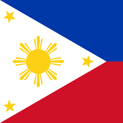 Drapeau des Philippines - Carré