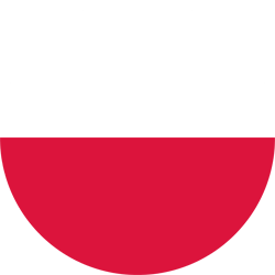 Drapeau de la Pologne - Rond