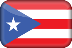 Flagge von Puerto Rico - 3D