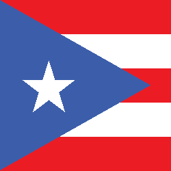 Flagge von Puerto Rico - Quadrat