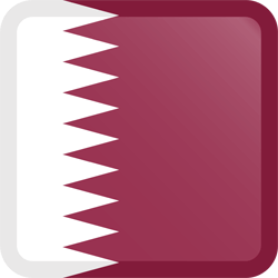 Drapeau du Qatar - Bouton Carré