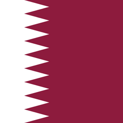 Vlag van Qatar - Vierkant