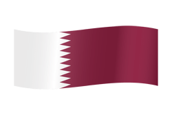 Flagge von Katar - Winken