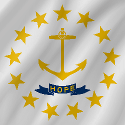 Flag of Rhode Island - Wave