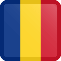 Flag of Romania - Button Square