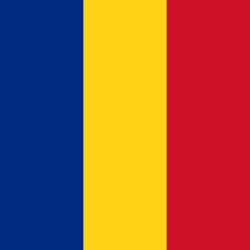 Flagge von Rumänien - Quadrat