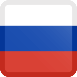 Vlag van Rusland - Knop Vierkant