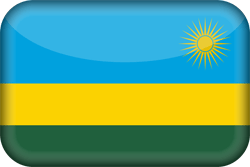 Flagge von Ruanda - 3D