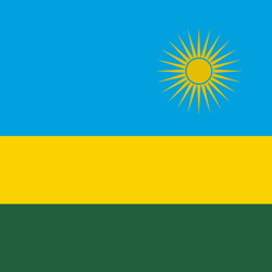 Flagge von Ruanda - Quadrat