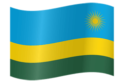 Flagge von Ruanda - Winken
