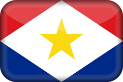 Flagge von Saba - 3D