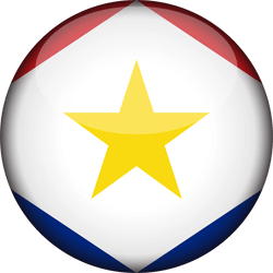 Flag of Saba - 3D Round