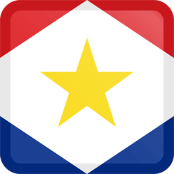 Flag of Saba - Button Square