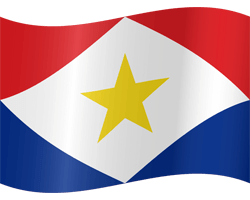 Flagge von Saba - Winken