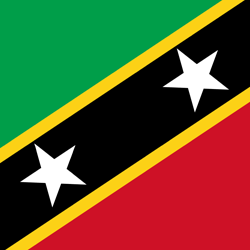 Flagge von Saint Kitts und Nevis - Quadrat