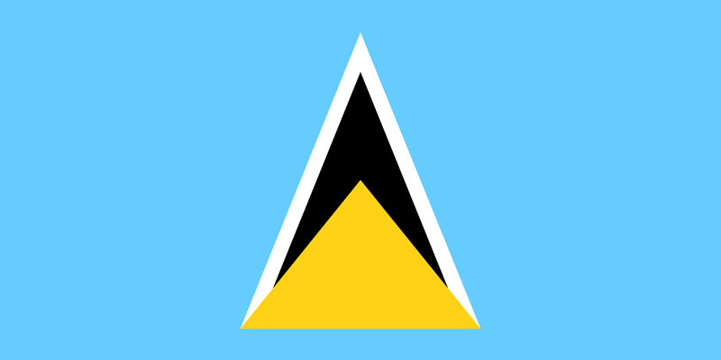 Set complet drapeau Sainte-Lucie