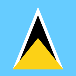 Saint Lucia Flagge Clipart