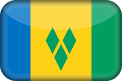Flagge von St. Vincent und die Grenadinen - 3D