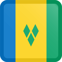 Flag of Saint Vincent and the Grenadines - Button Square