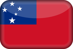 Flagge von Samoa - 3D