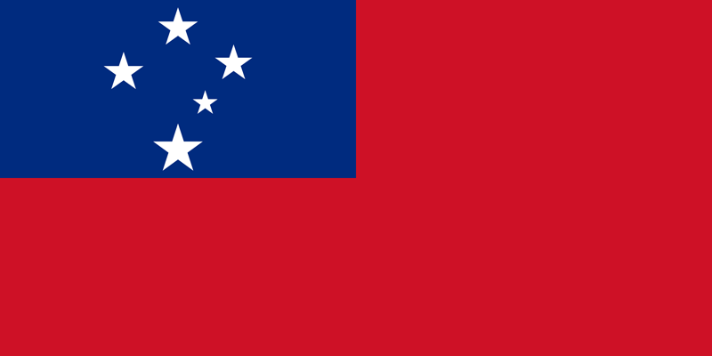 Samoa Flagge Paket