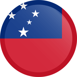 Vlag van Samoa - Knop Rond