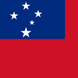 Vlag van Samoa - Vierkant