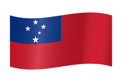Flagge von Samoa - Winken