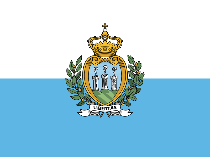 Set complet drapeau Saint-Marin