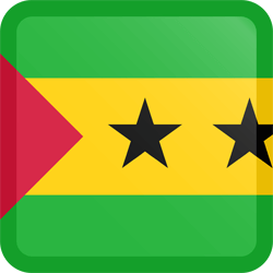Flag of São Tomé and Príncipe - Button Square