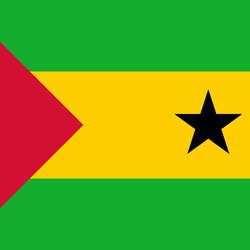 Flagge von São Tomé und Príncipe - Quadrat